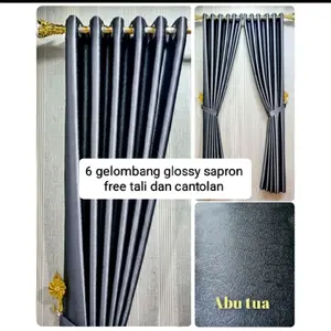 BEST SELLER GORDEN BLACKOUT IMFOR SAPRON GLOSY  (6 GELOMBANG) FREE TALI DAN CANTOLAN SUDAH DI STEAM UAP