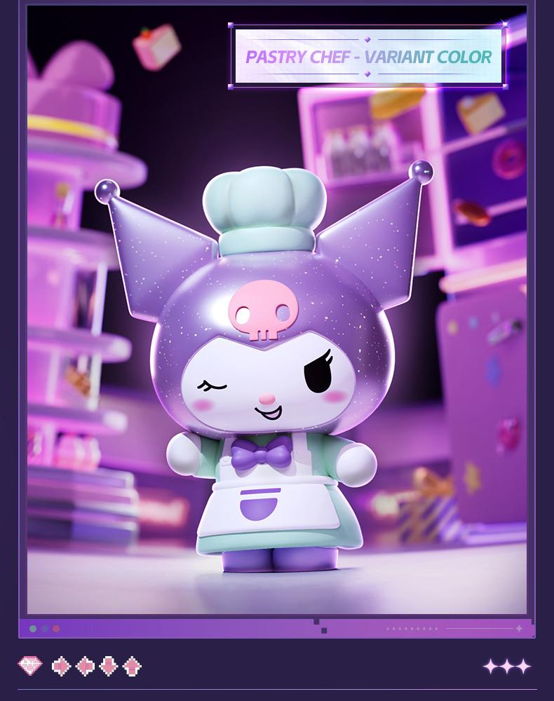 Blokees×Sanrio Blind Box Kuromi Ornamen Mini Action Figurine Mainan Plastik Lucu Kuromi Candy Series Figure Model BlindBox Dadoos Seri FUN 01