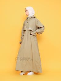 Gambar OSEAL Jas Hujan Wanita Gamis Muslimah Jumbo Full Seal Althea Series Cream - Kuning, Allsize dari Oseal Rainwear Kab. Bandung 3 Tokopedia