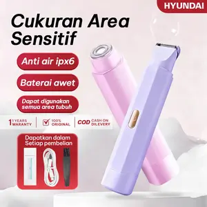 1 - HYUNDAI Alat Cukur UNISEX 2in1 Dual Blade Shaver Serbaguna Cukur Cepat Rapi Tanpa Iritasi Garansi Pabrik Multifungsi untuk Ketiak