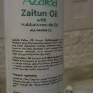 Azalea Zaitun Oil Habbatussauda 135ml – All-in-One Oil Wajah & Tubuh, Melembapkan, Haluskan Kulit, Aman Halal