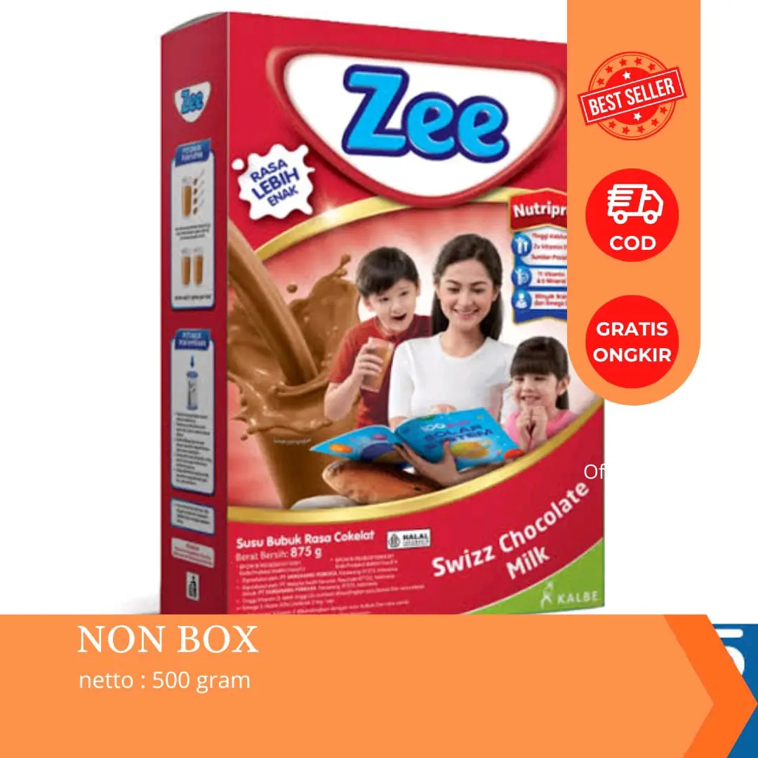 500gr Susu Bubuk ZEE fullcream dan coklat terjangkau exp 2025