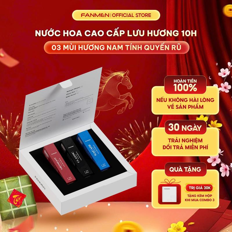   10ml  Nước hoa nam Fanmen hương thơm nam tính quyến rũ lưu hương dài lâu Bộ sưu tập nước hoa Fanmen chính hãng hương thơm cuốn hút cho nam giới 