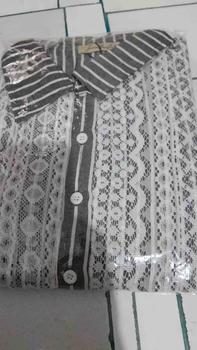 Product Review of Irmalaila - Midi Costle Cotton Salur Stripw Mix Lace Dress Muslim Gamis Wanita Lembut Nyaman Panjang from O**s 0