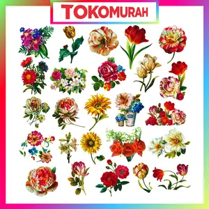TM Tato Aesthetic Lucu - Tatto Temporer Bunga Berwarna, Tato Temporary Flowers Stiker Tato Halal Dewasa R992