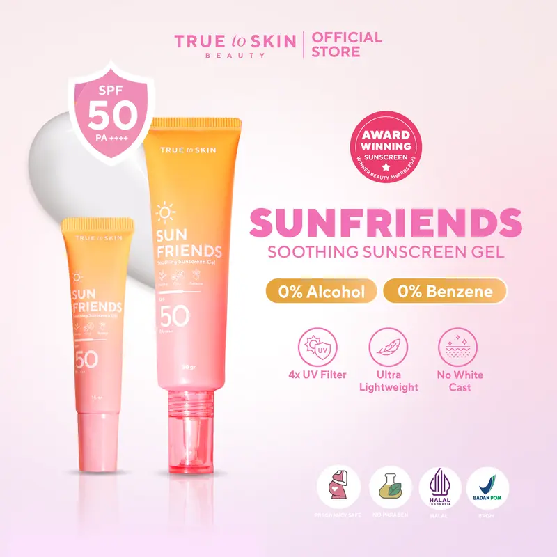 True to skin - [BUNDLE 2 pcs] Sunfriends Sunscreen Gel 50 PA ++++ 1
