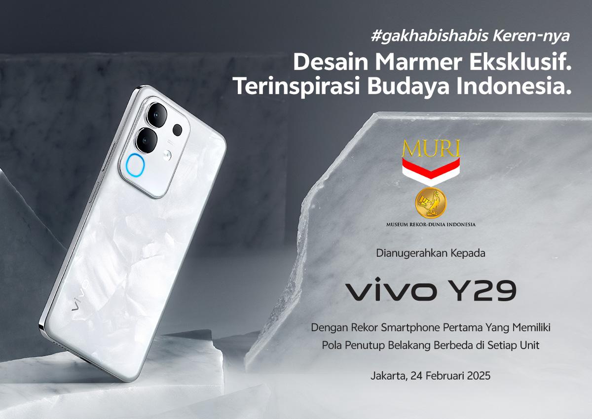 [NEW LAUNCH] vivo Y29 (8/256) - Design Marmer Eksklusif, 6500mAh Tahan 3 Hari, Tahan Banting Ekstrem, IP69 Tahan Air Ekstrem, AI Erase 2.0 + AI Circle to Search