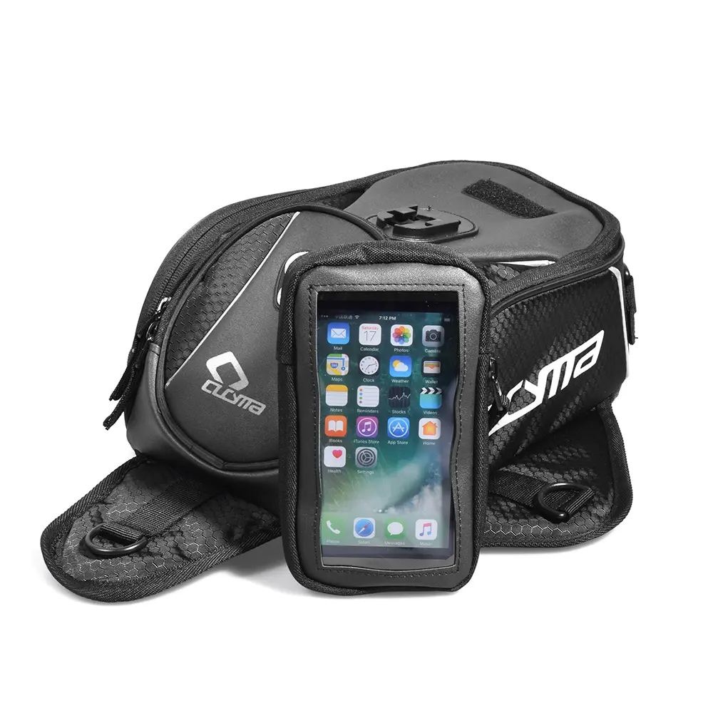 CUCYMA CB-1608 Motorcycle Tank Bag with Clear Phone Window, Waterproof Cover, Magnetic