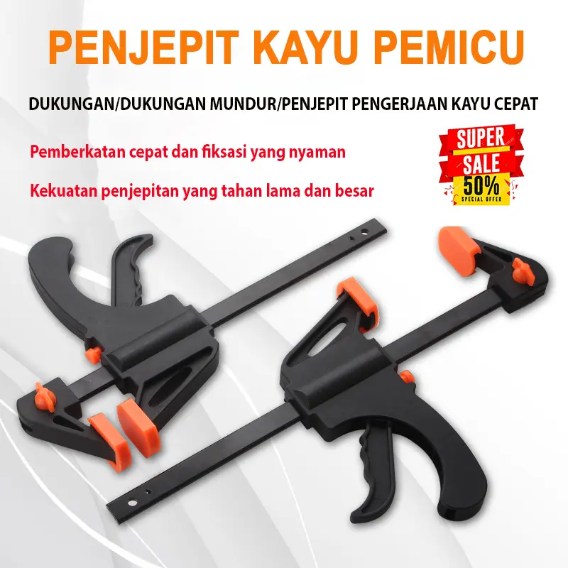 Alat Penjepit Kayu, Penjepit Kayu Pemicu 15cm