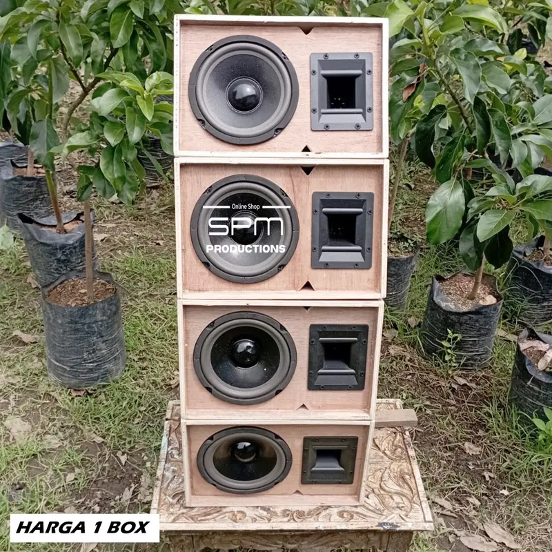PAKET 1 Box Speaker Line Array 6 inch isi Speaker ACR 660 dan Tweeter Audax AX65 1