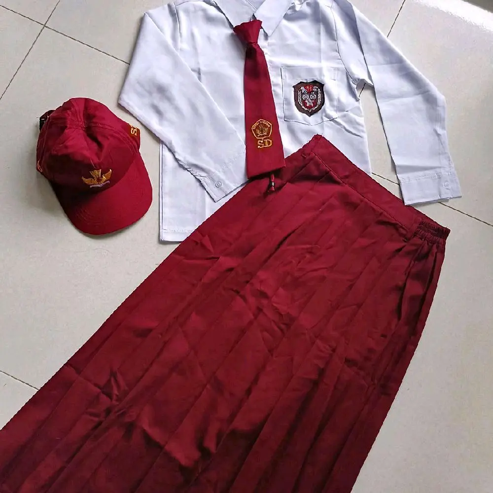 kemeja tangan panjang sd perempuan bahan oxford