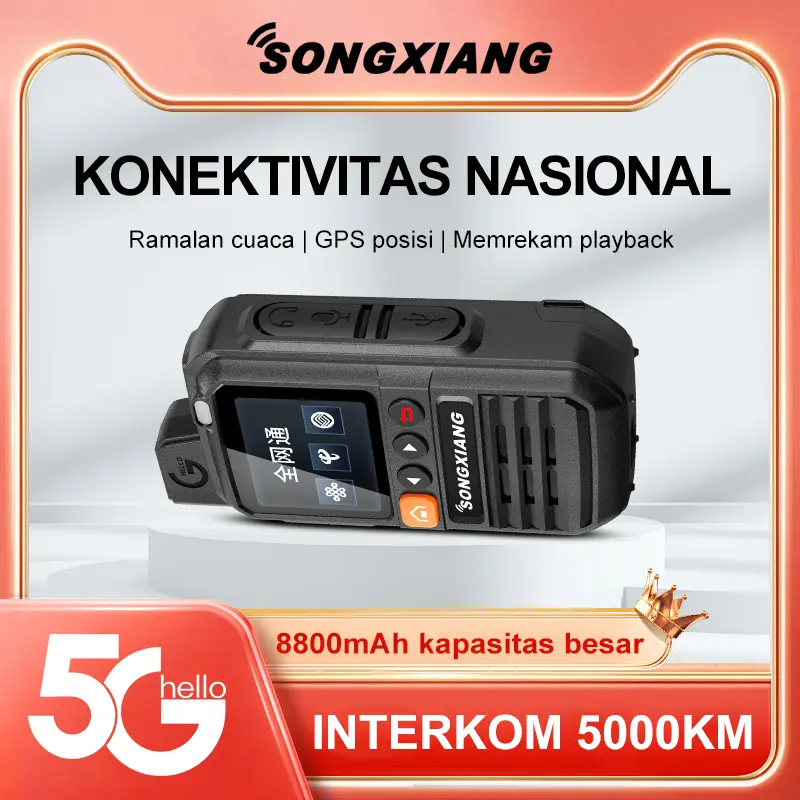 HT N3210 Walkie Talkie Jarak Jauh 5000km(Max) 8800mAH HT Wlan UHF  Waterproof Portable Two Way Radio With Charger 3