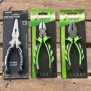 ELLKA PAKET TANG SET 3 ITEM Tang Kombinasi Tang Lancip Dan Tang Potong 6INC Original TOOLS - PAKET 3 TANG