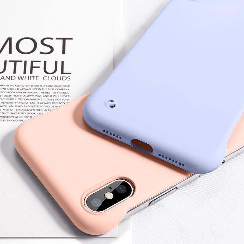 Ốp Điện Thoại, Dành Cho iPhone XR X XS Max, Màu Trơn Kẹo Lì Mỏng, Chất Liệu PC Cứng, Thiết Kế Không Khung, Vỏ Điện Thoại 5