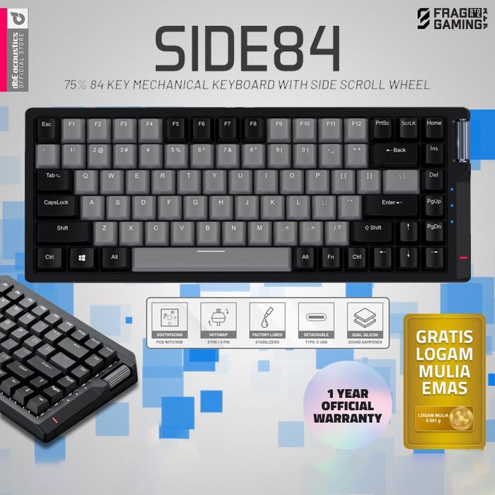 Jual DBE SIDE84 Mechanical Keyboard 84 Keys Factory Lubed DBESIDE84 ...