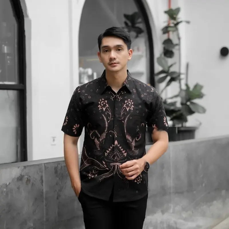 Batik Pria Lengan Panjang BATIK JULUNG SUNGSANG HRB026 motif KERATONAN Kode 002 size M L XL XXL Reguler 4