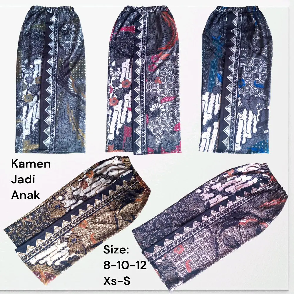 Rok Anak Batik Panjang Cewek Wanita Elastis kain melar strait karet