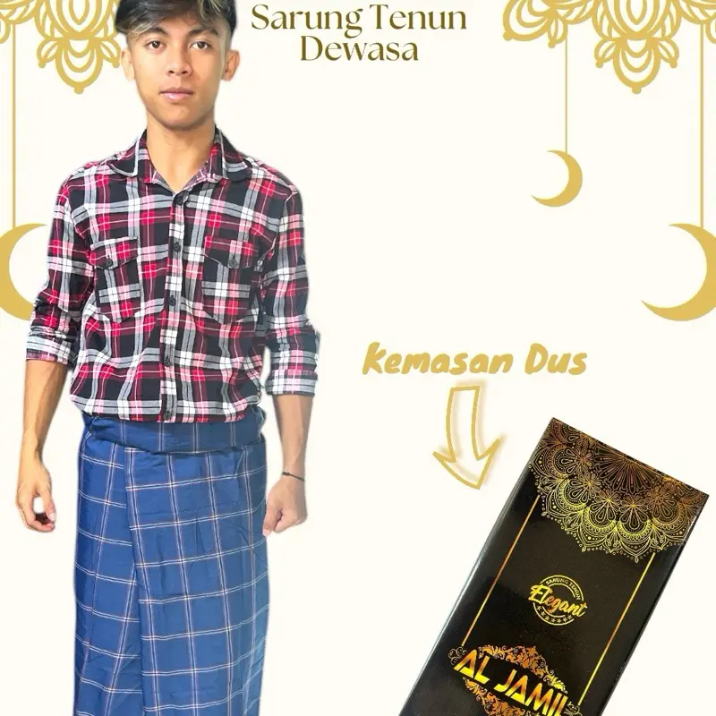 SARUNG tenun pria kemasan Dus Dewasa lembut motif donggala laki laki Muslim sarung lebaran 1