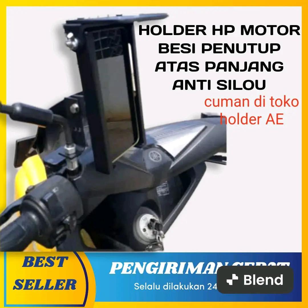 Holder HP Motor dari Besi Anti Silau dengan Penutup Atas Berkualitas Tinggi