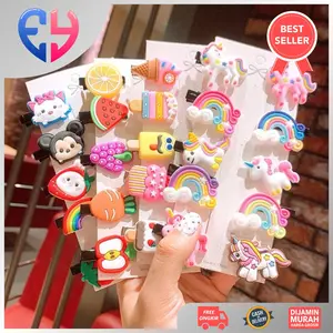 Jepit Rambut Anak Set 10Pcs Model Kartun Hairpin Rambut Cewek Hair Clips Perempuan KCR19 Bisa COD