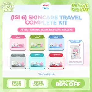 PIGEON TEENS SKINCARE TRAVEL COMPLETE KIT  | Skincare Travel Kit Remaja| Trial Kit | Pilih Sesuai Jenis Kulit| Free Pouch