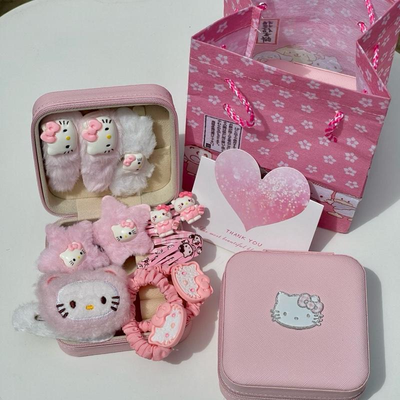    Túi Quà + Thiệp   Set 15 Món Kitty Kẹp Tóc Nữ Mái Dễ Thương Tặng Bạn Gái Đáng Yêu Nữ Women  Random  