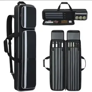 Tas Billiard Cordura Anti Air 4x5 dengan Tali Webbing dan Resleting YKK Ball Stik Bola Kapasitas 4x5 Stik Cocok untuk Profesional Dilengkapi 2 Saku Luar dan Skotlait