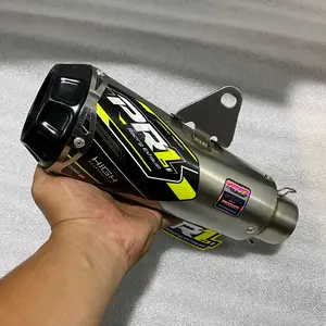 slincer gtx slenser gtx trail PR1 EXHAUST inlet 50mm untuk semua motor suara bass gahar dan bertenaga Knalpot Motorcycle