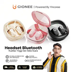 Yincoree earphone bluetooth Nirkabel Tampilan LED Binaural Tahan Air Earphone Pengurang Kebisingan HIFI  Tidur Headset Bluetooth Gaming Daya Tahan Baterai Super Panjang Peredam Kebisingan Aktif yang Keren  Musik Permainan Olahraga Headphone