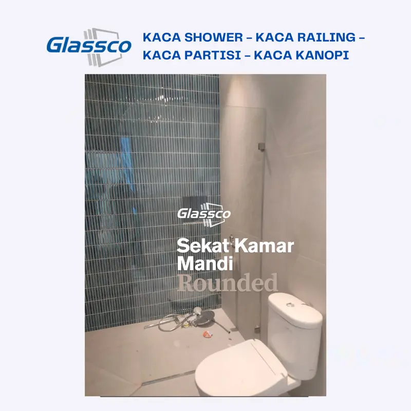 Kaca Kamar Mandi Sekat Shower Tempered 10mm Pesanan Pak Afu 2