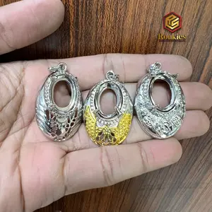 Ikatan Liontin Rodium Pria Ukuran 15x20mm