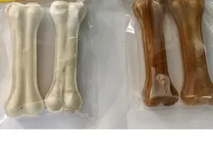 Super Pet Snack Tulang Anjing Susu Pressed Bone RB20052 Putih & Cokelat Bentuk Tulang Pres Ukuran 5" / 13cm untuk Anjing