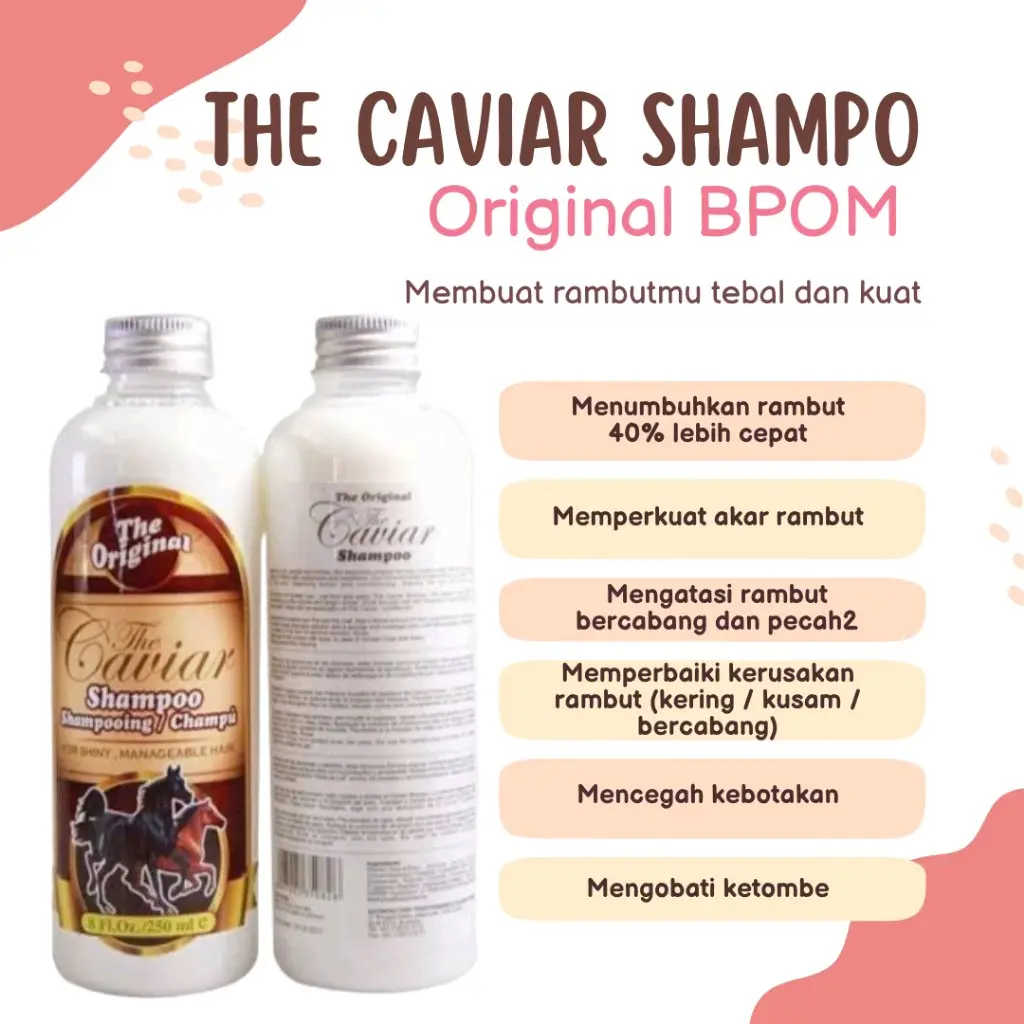 Shampo caviar - sampo pemanjang dan pelurus rambut