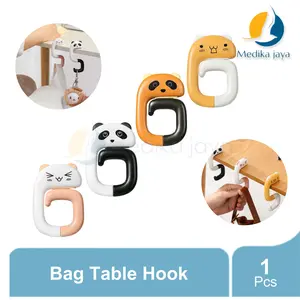 Bag Table Hook Travel Tote Bag / Gantungan Tas Meja Karakter Hewan Panda Beruang Kucing / Purse Hanger Holder Organizer / Medika Jaya