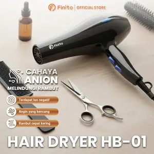Hair Dryer HB01 Alat Pengering Rambut Teknologi Ion Rambut Hairdryer Hitam