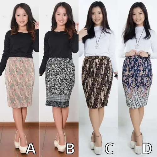 PROMO !!! Rok Plisket Pendek Batik Bawahan Kebaya 4 Pilihan Motif 0