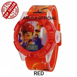 Jam Tangan anak BOBOBOY lampu LED laser proyektor plus musik