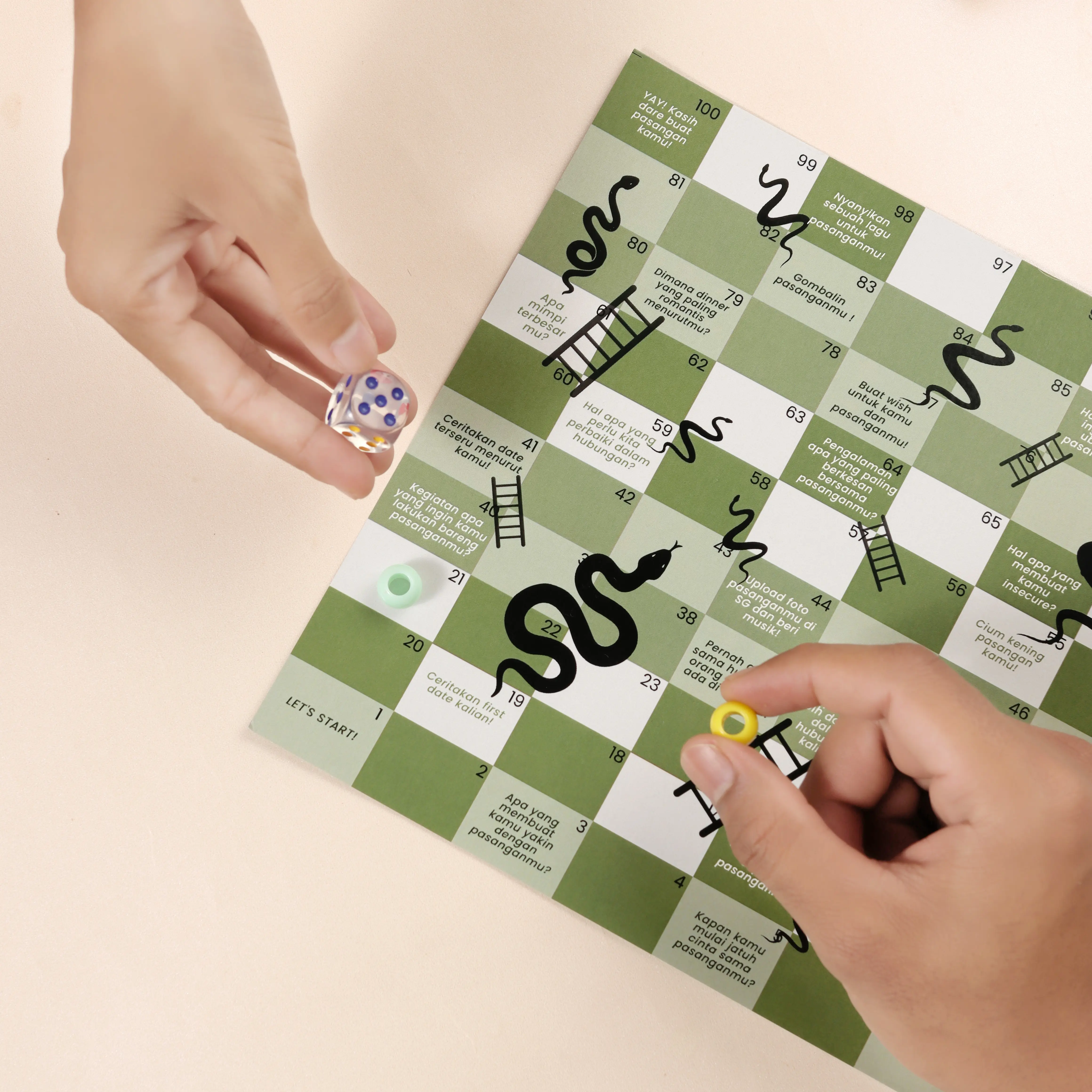 Obrolan Ular Tangga - Kartu Truth or Dare - Kado Pasangan Permainan Card - Games Toys - Permainan Card untuk Pasangan