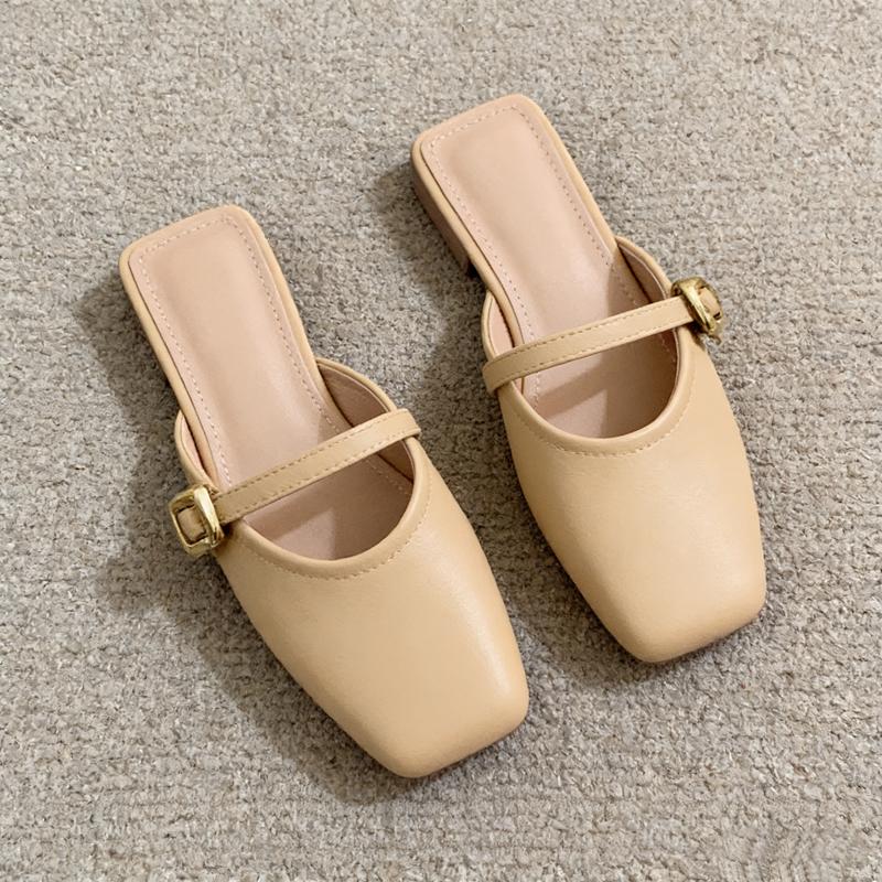 Sepatu Slip On Wanita Model Tali Gesper Elegan Untuk Kantor & Hangout Sepatu Mules Wanita Kekinian 2026