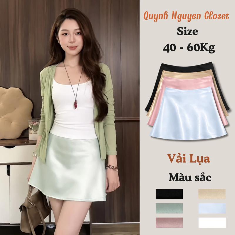 Chân Váy Lụa Dáng Ngắn Basic Loại 1 A-line Hách Dáng Có Quần Bảo Hộ Mặc Đi Biển Hot Trend HN221
