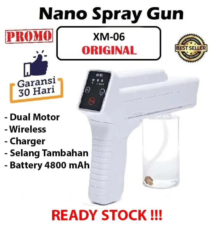 NANO SPRAY GUN WIRELESS UV PORTABLE ALKOHOL DISINFECTAN XM-06 - TOKOASMA