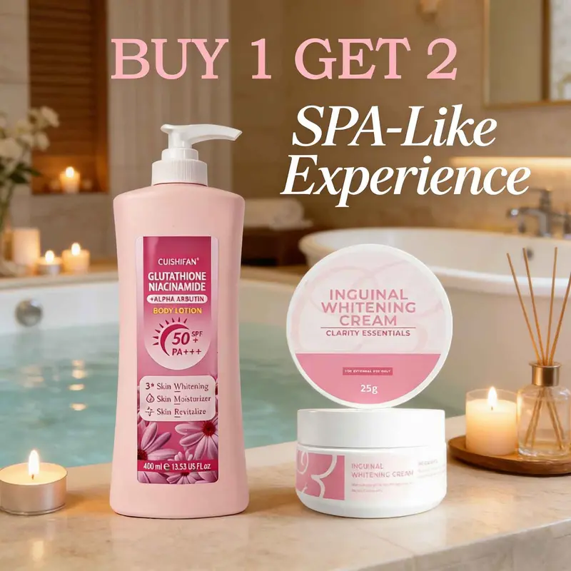 BUY 1 TAKE 2 Glutathione & Niacinamide Body Lotion SPF 50 PA++ with Alpha  Arbutin Moisturizing & Brightening Bare Vanilla Scent 400ml Malambot -  TikTok Shop Philippines