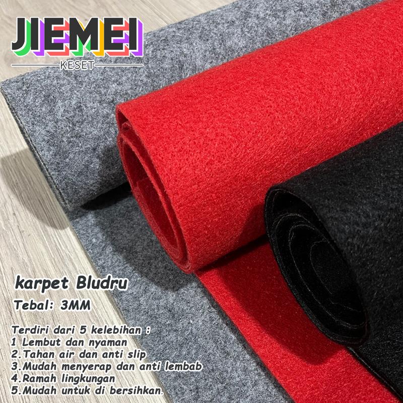 Product Introduction of JIEMEI Karpet Bludru 100x200 cm Karpet Pameran/Karpet Panggung/Karpet Masjid 1