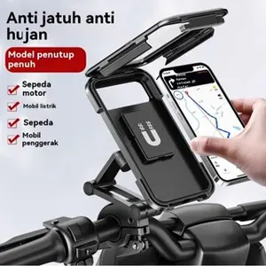 Motorcycle Phone Holder Navigation Shockproof Waterproof Bicycle Case Desain Bagus Harga Murah 00050
