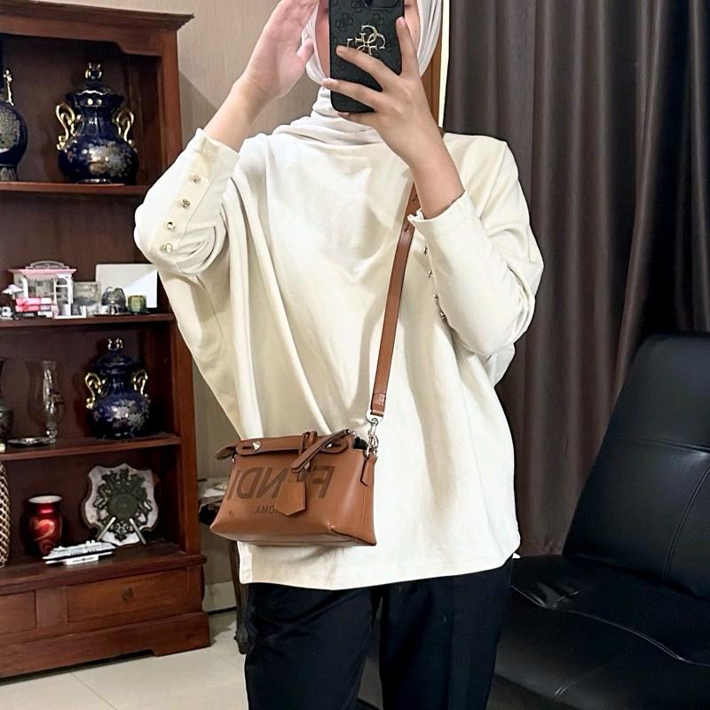 Batwing Blouse Inara Sweater Baju Rajut Wanita Oversize Korean Style Kancing Tangan Nyaman Panjang Knitwear Atasan 2