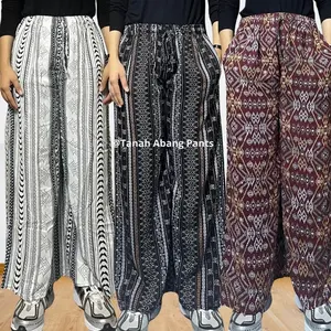 Kulot Rayon Bahan Premium Celana Kulot Rayon Motif High Waist All Size Fit to XL Adem Ringan dan Nyaman untuk Harian