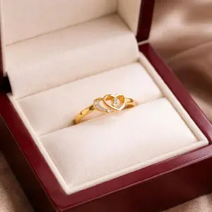 Cincin Anak Cinta Ganda "Eternal Heart" Lapis Emas 24K
