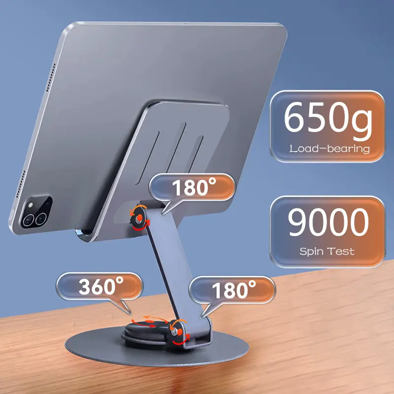 Full Metal Holder Phone Stand Holder 360° Rotatable Foldable Tablet Holder Stand 7
