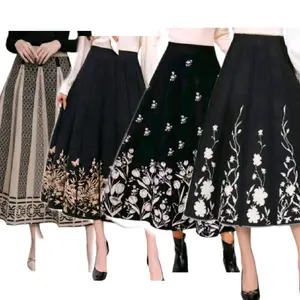ROK MIDI RAJUT TEBAL Santai Wanita Motif TRENDY Pendek Standar kasual nyaman naka reka monik rosi kia dinar anggun Bahan Berkualitas Desain Mewah Cocok untuk Kondangan