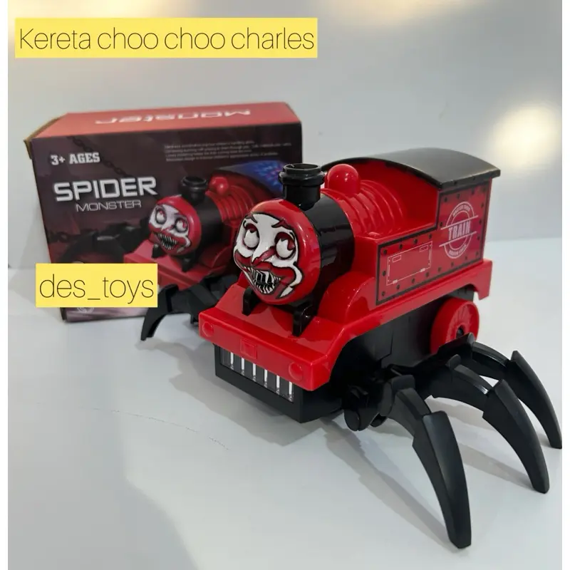 NEW!! MAINAN ANAK MONSTER TRAIN LABA LABA BUMP AND GO LAMPU CHOO CHOO CHARLES TRAIN KERETA 0